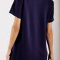 P. CILL Butter Modal Short Sleeve Dress: Navy / S