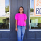 Pretty in Pink Knit Top