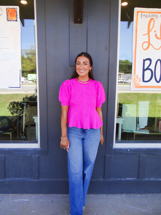 Pretty in Pink Knit Top
