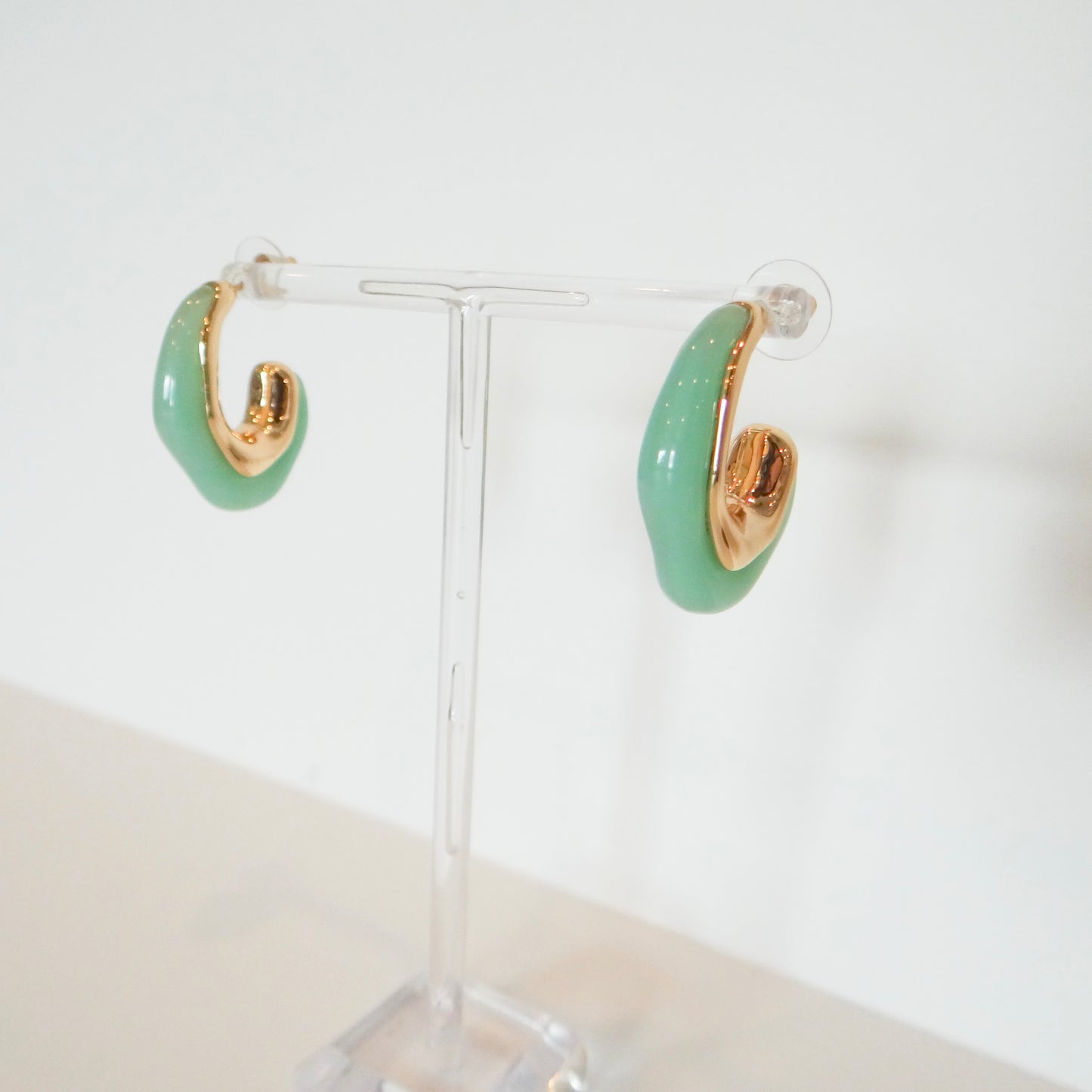 Marbled Hoop Earrings