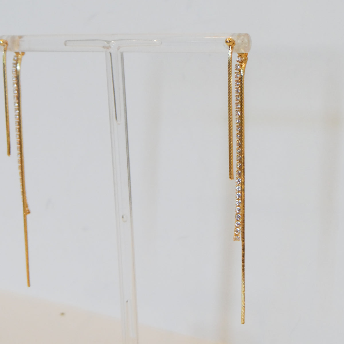 Layered Chain Rhinestone Earrings