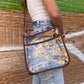 M2168CR Posie Clear Crossbody w/ Vegan Leather: Sand