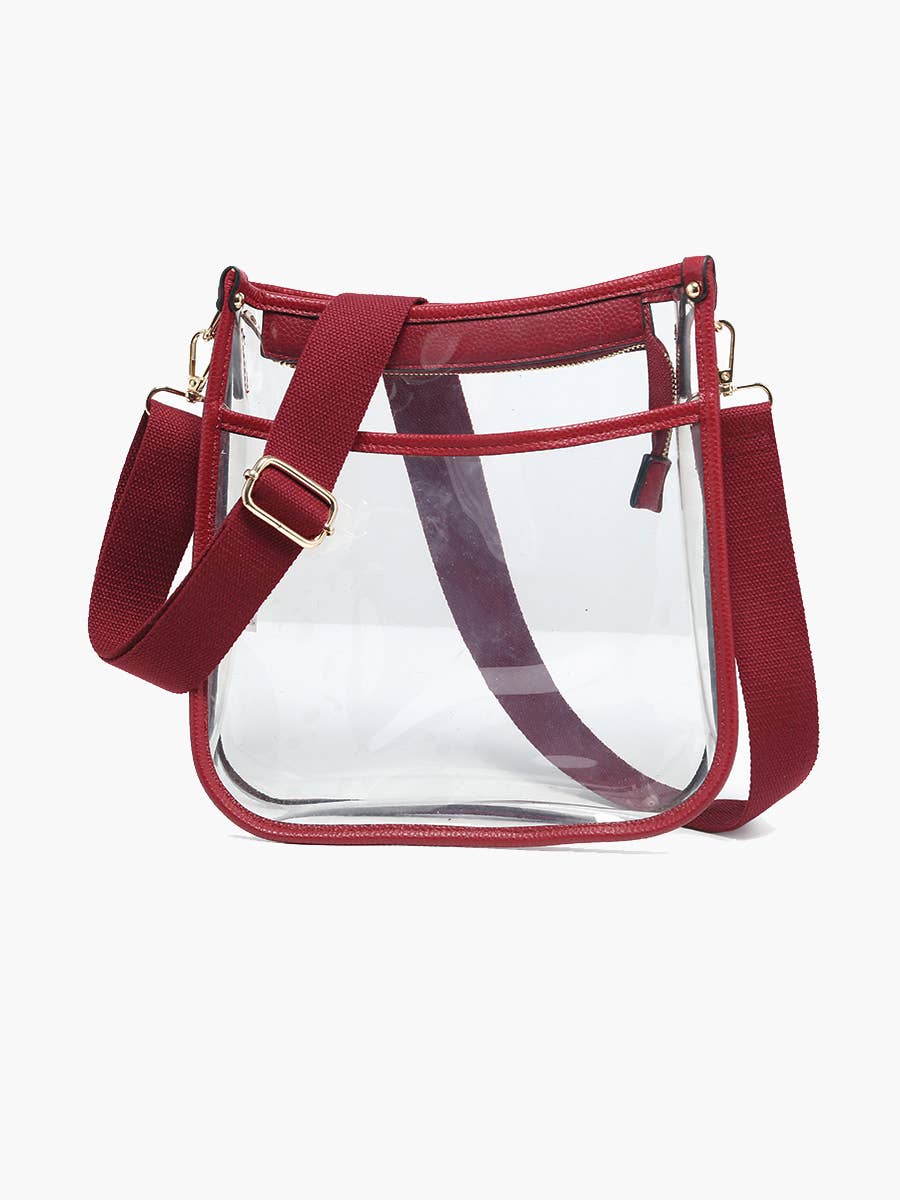 M2168CR Posie Clear Crossbody w/ Vegan Leather: Sand