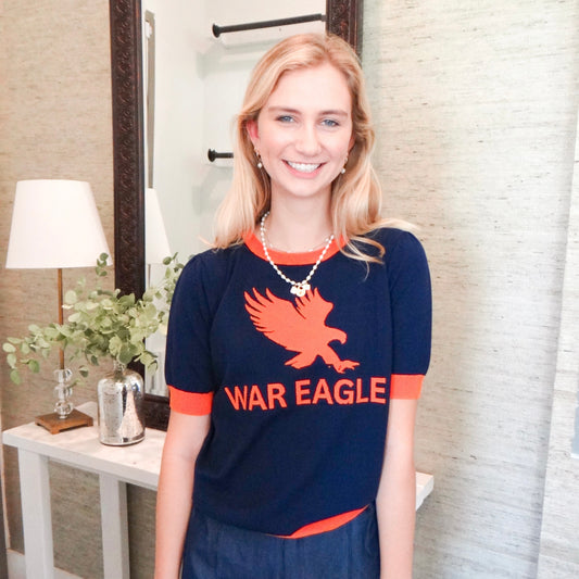 War Eagle Pintuck Sweater Top