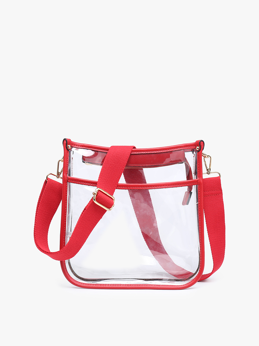 M2168CR Posie Clear Crossbody w/ Vegan Leather: Sand