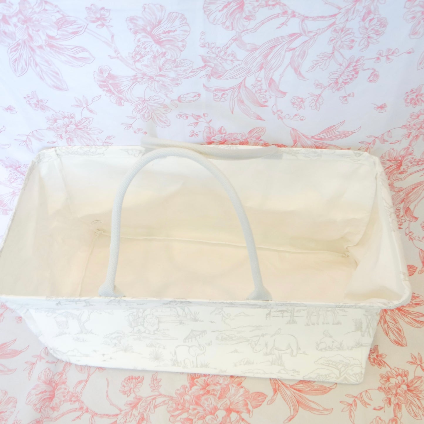 Sweet Safari Toile Storage Tote