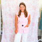 Blush and Button Vest Top