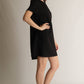 P. CILL Butter Modal Short Sleeve Dress: Navy / M