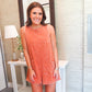 Vintage Orange Tailgate Romper