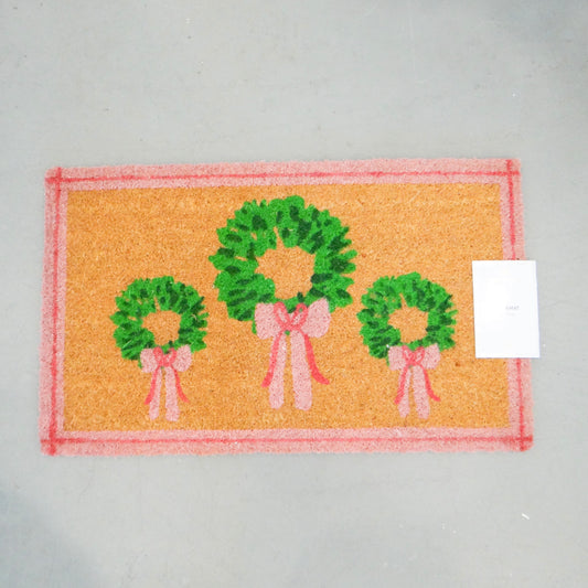 Rosy Wreaths Door Mat