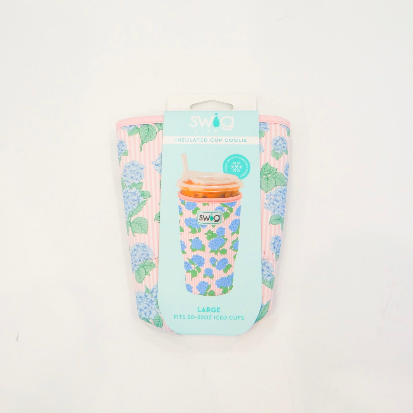 Swig Hydrangeas Iced Cup Coolie (Large)