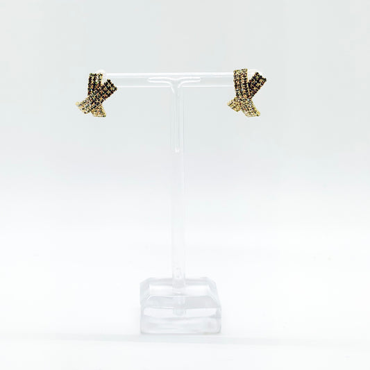 Rhinestone Criss Cross Studs