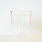 Pink Linked Bar Earrings