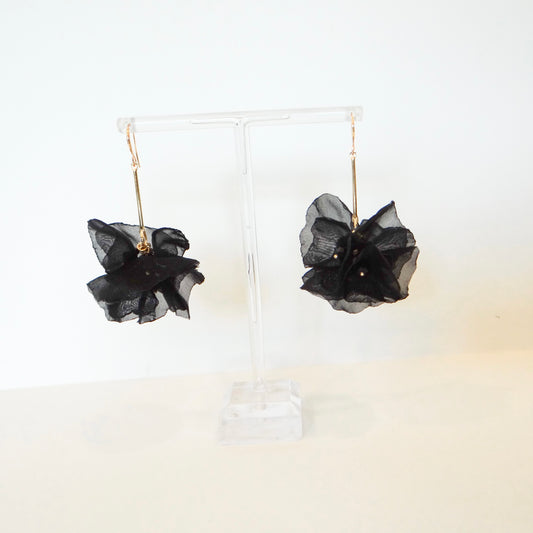 Chiffon Flower Earrings