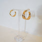 Gold Textured Hoop Earrings