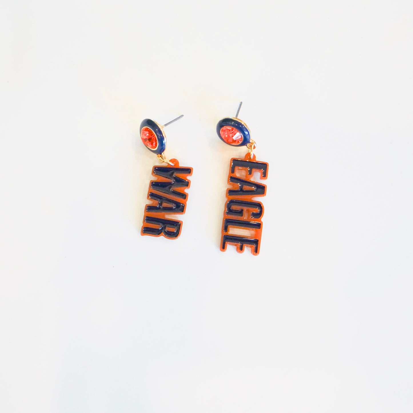 War Eagle Block Earrings