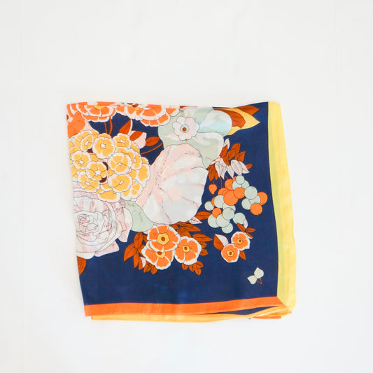 Floral Print Silky Scarf