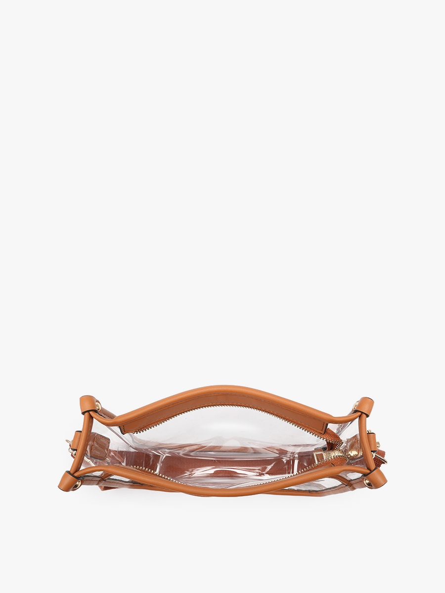 M2168CR Posie Clear Crossbody w/ Vegan Leather: Sand