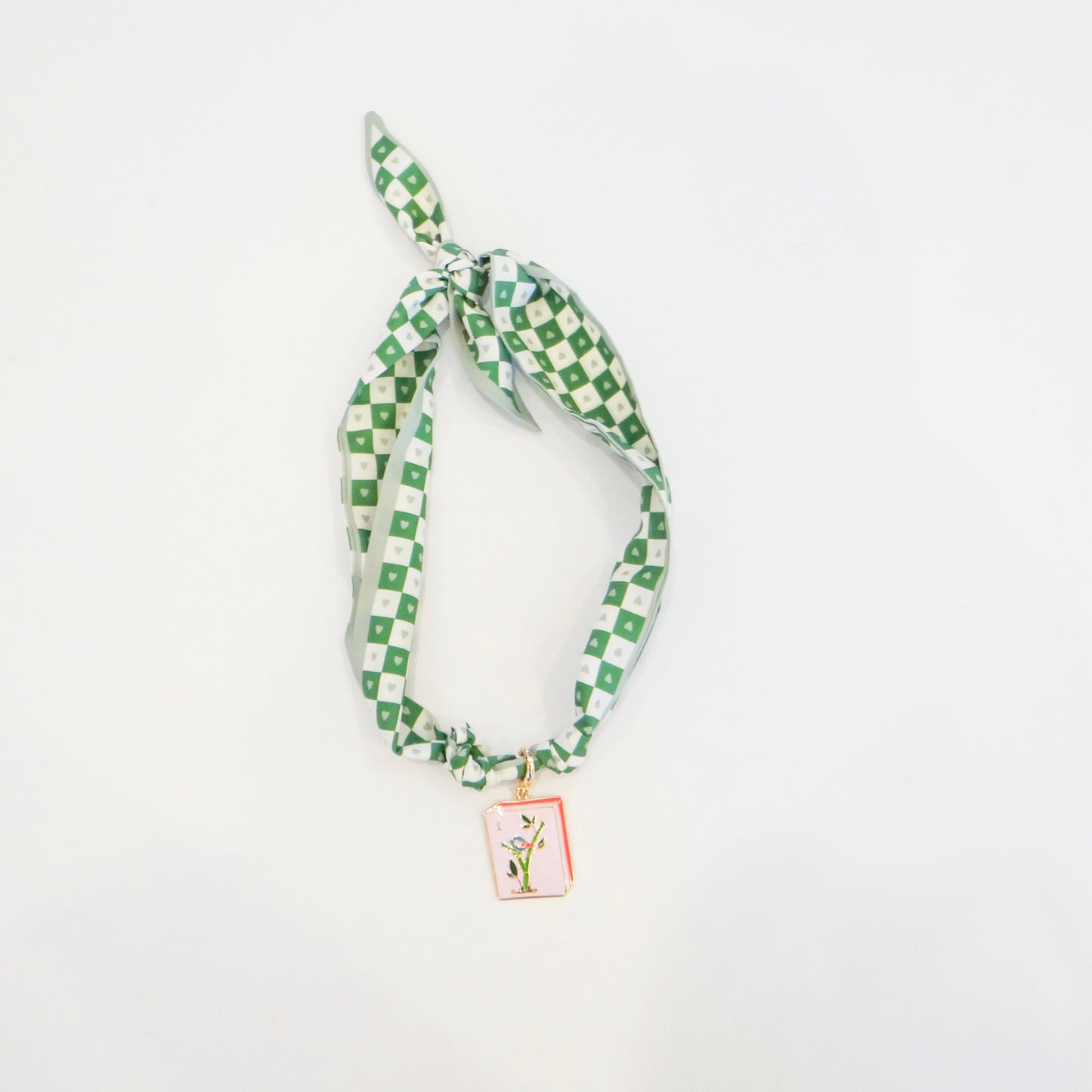 Mahjong Scarf Charm Necklace