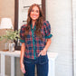 Feeling Festive Plaid Top