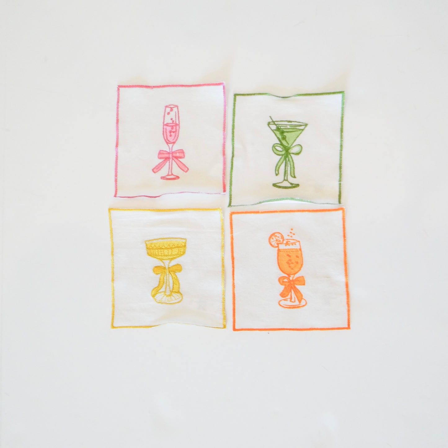 Embroidered Cocktail Napkins