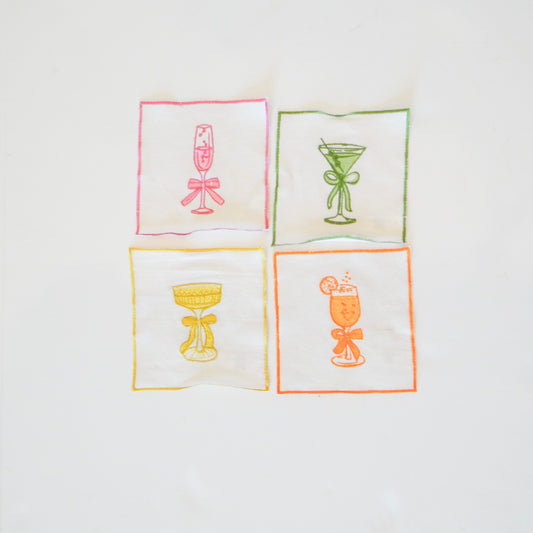 Embroidered Cocktail Napkins