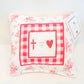 Cross = Love Quilted Pillow