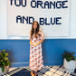 Orange Prowl Midi Dress