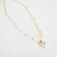 Pink Shell and Pearl Necklace
