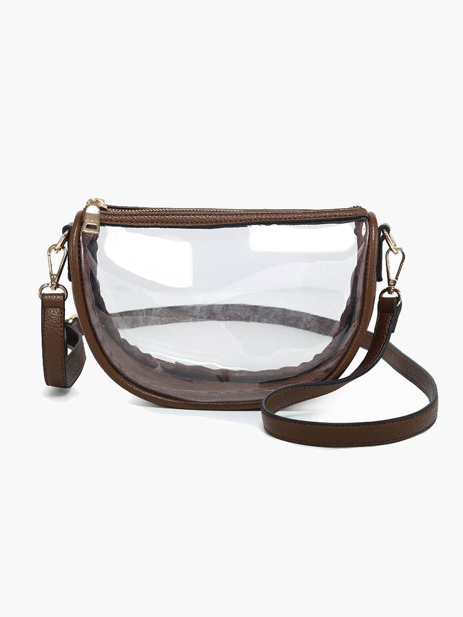 M2729 Peyton Clear Banana Crossbody Bag: Orange