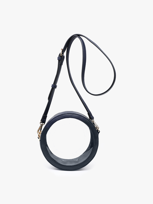 M2440CR Clear Circular Women's Crossbody Bag: Navy