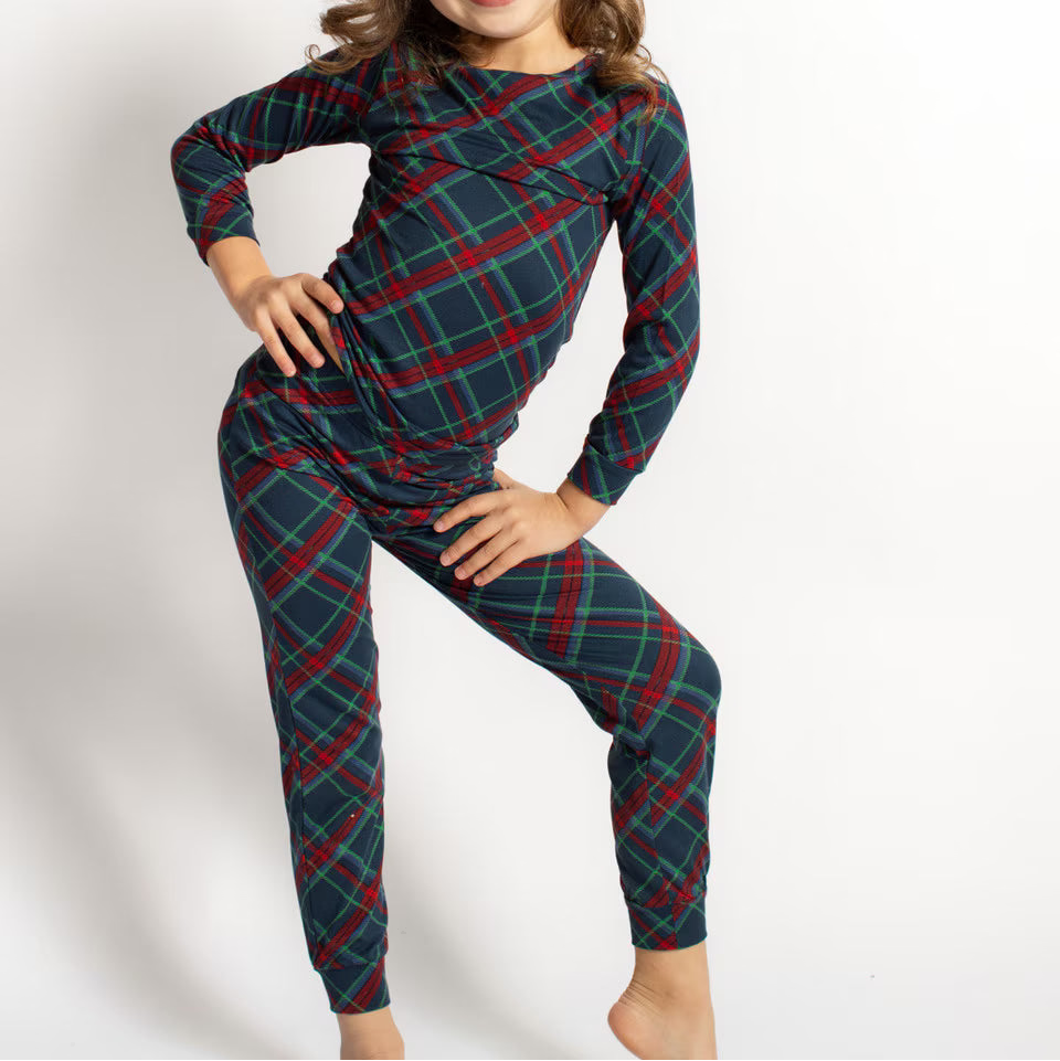Kids Layton Plaid Long Sleeve Pajama Set