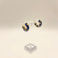 Justine Navy & Orange Earrings