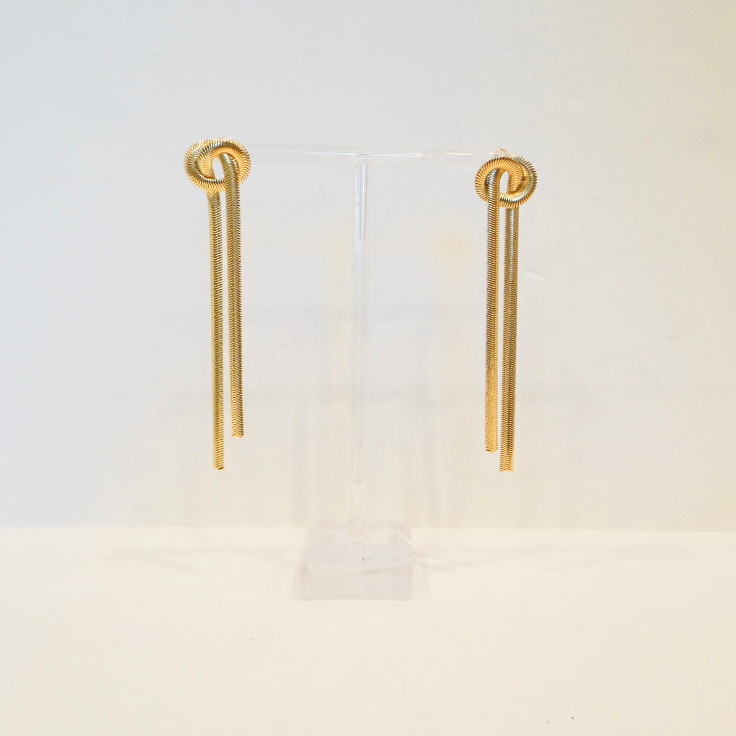 Gold Knot Dangle Earrings