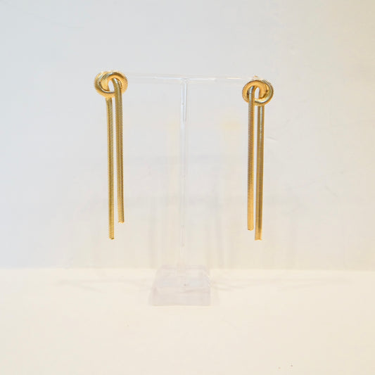Gold Knot Dangle Earrings
