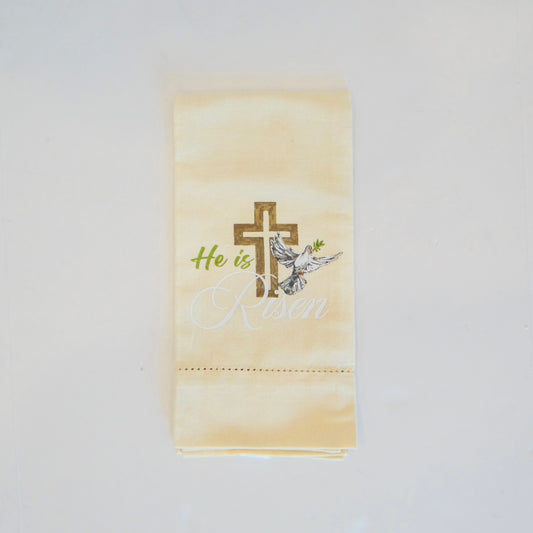He is Risen Hemstitch Hand Towel