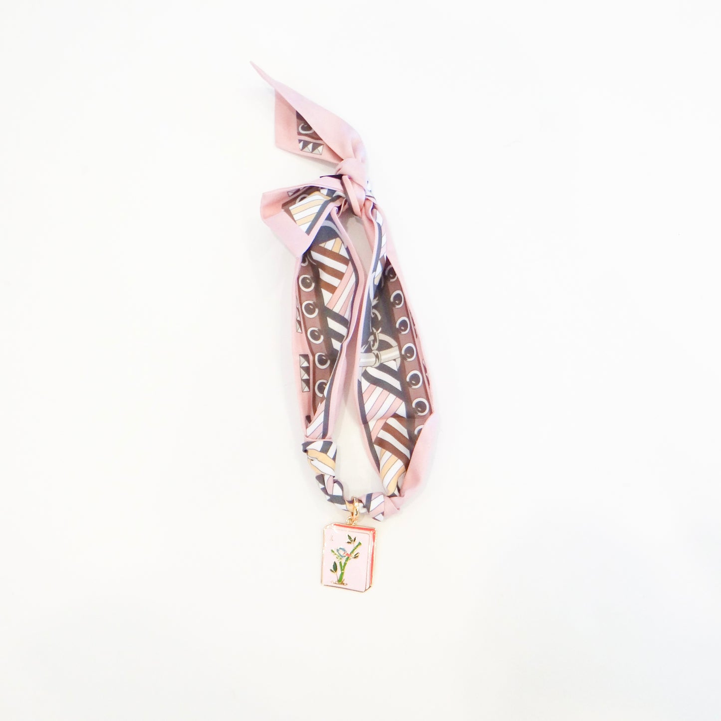 Mahjong Scarf Charm Necklace