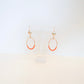 Gold and Orange Dangle Earrings