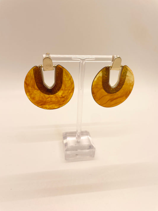 Laura Janelle Resin Circle Earrings