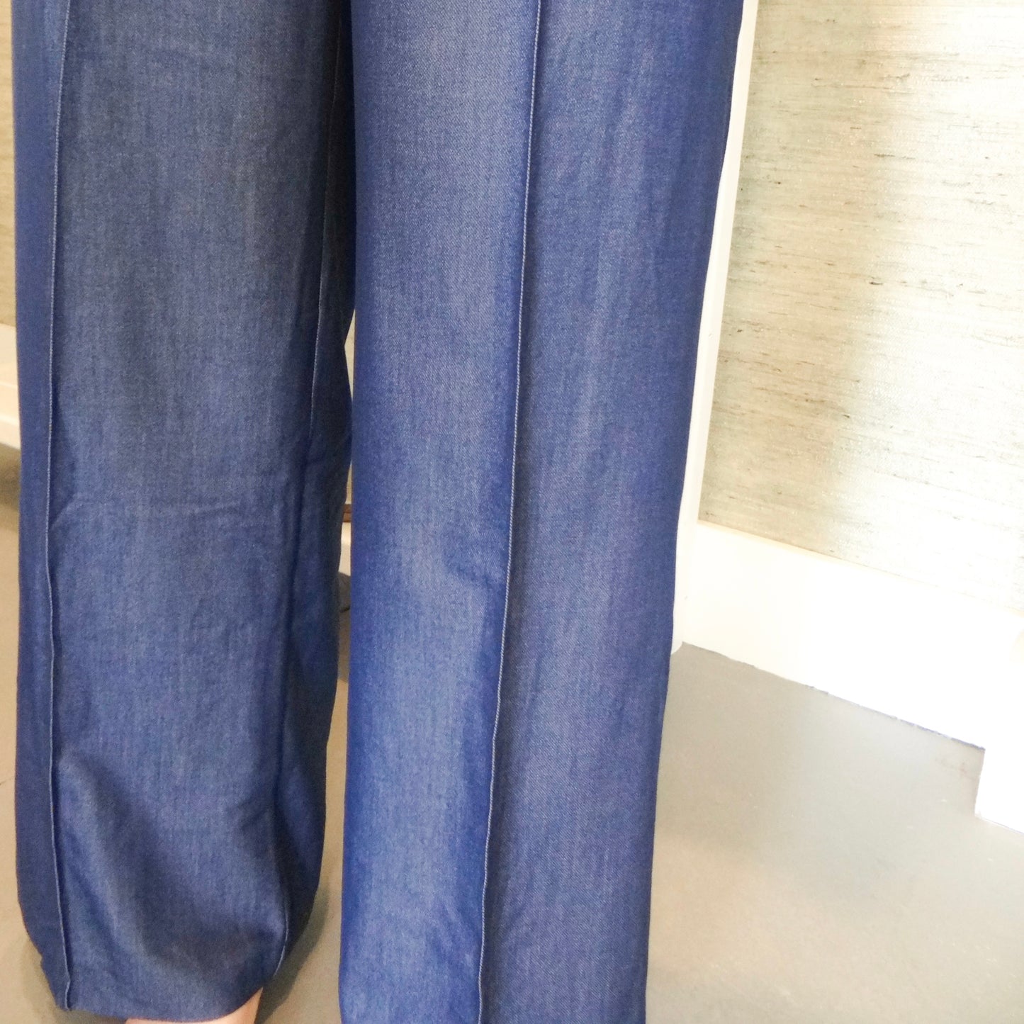 Dark Denim Pull On Pants