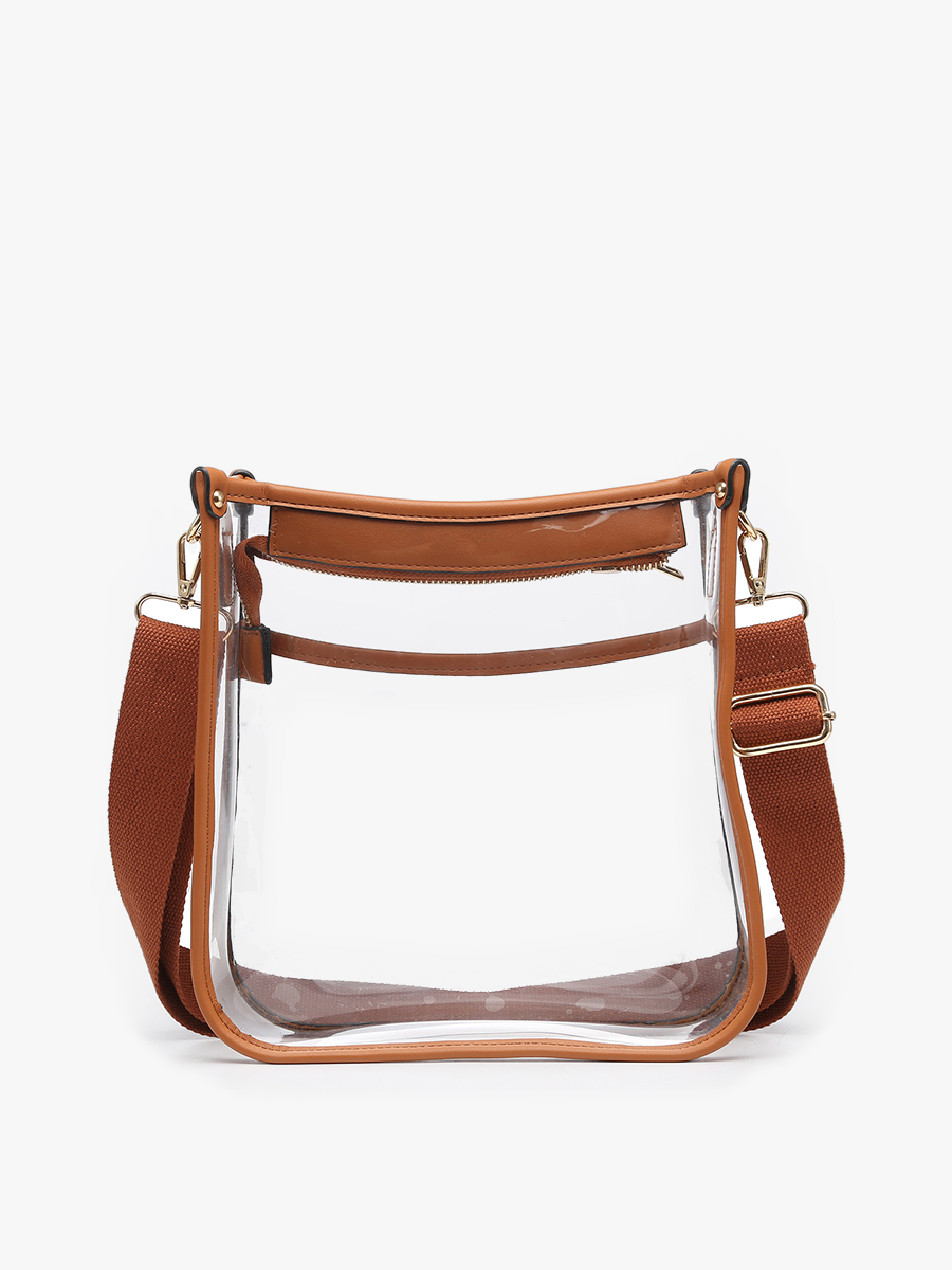 M2168CR Posie Clear Crossbody w/ Vegan Leather: Sand