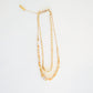 Layered Natural Shell and Gold Necklace