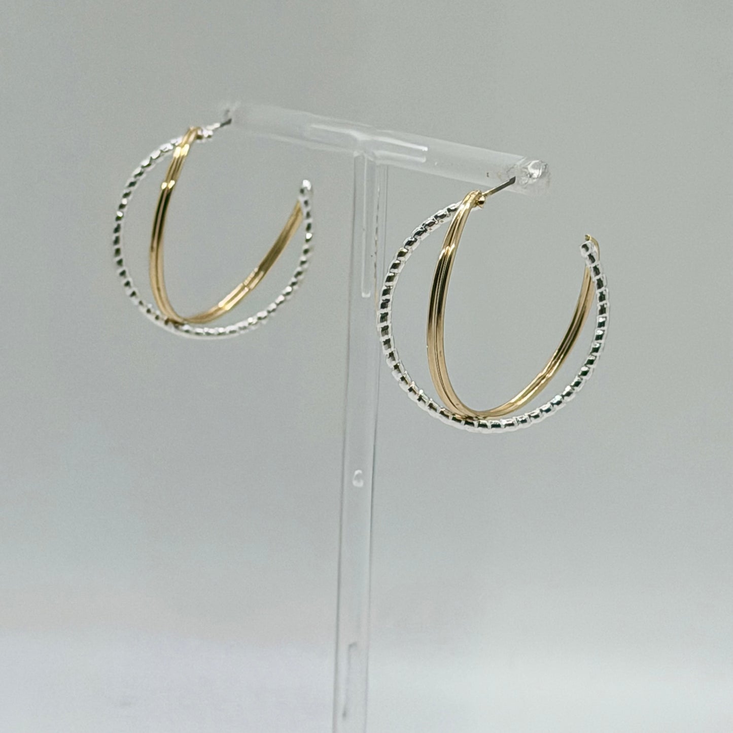 Multi Metal Twist Hoops