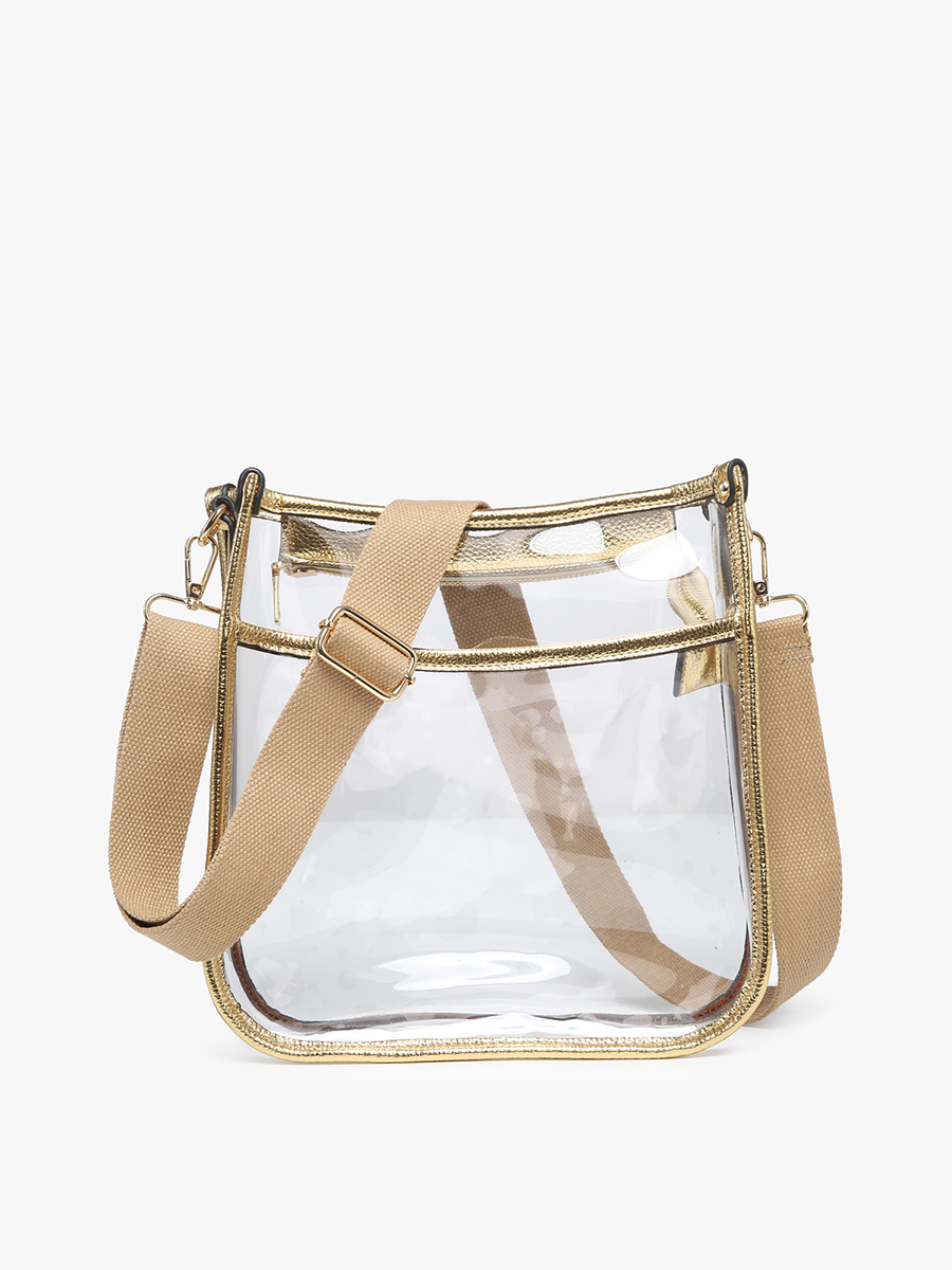 M2168CR Posie Clear Crossbody w/ Vegan Leather: Sand