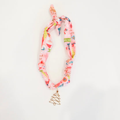 Christmas Scarf Charm Necklace