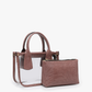 M2225CR Stacey Clear Satchel w/ Inner Bag: Mauve