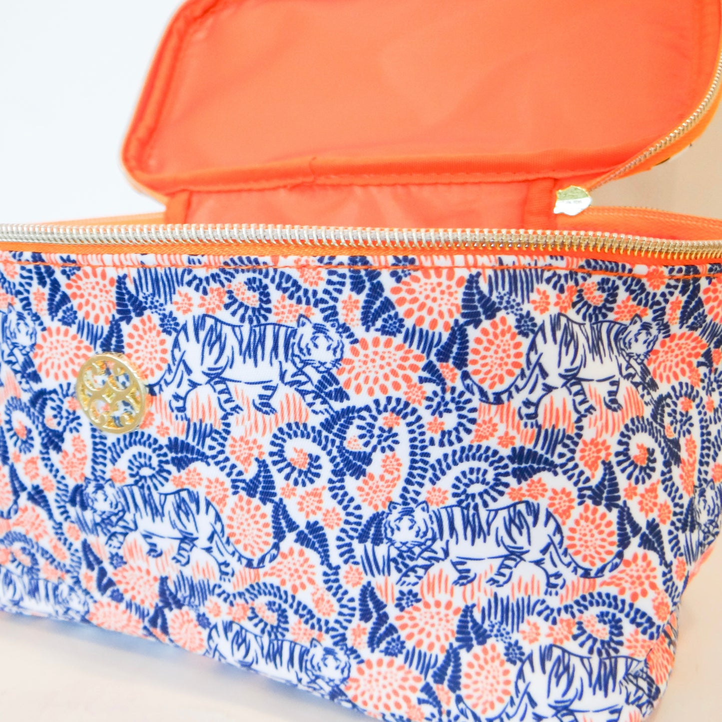 Tiger Lounge Bow Cosmetic Bag