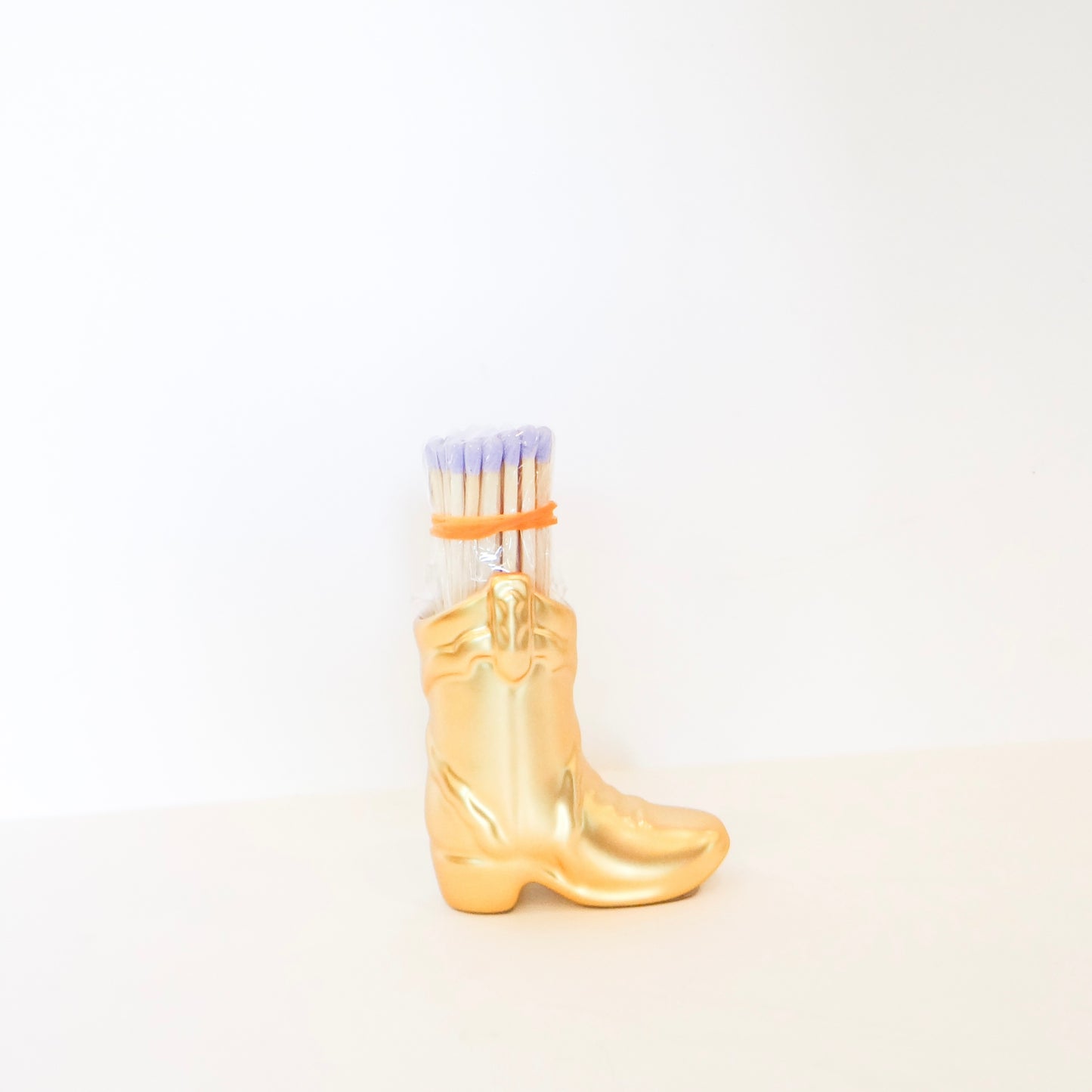 Gold Metallic Boot Match Set
