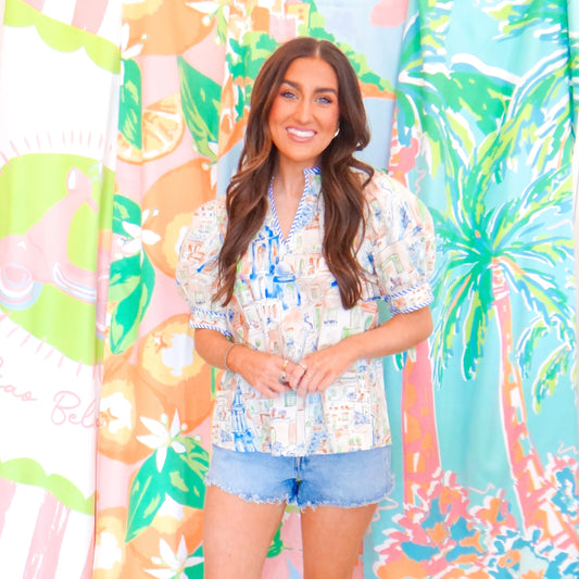 Mediterranean Muse Blouse