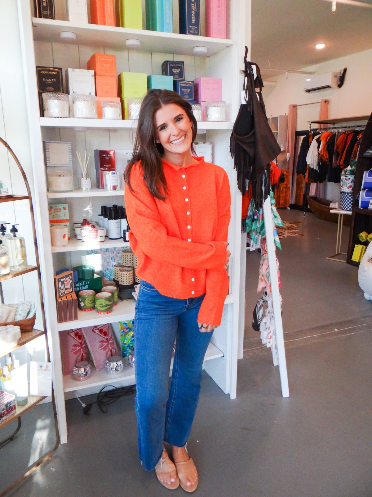 Orange Hour Cardigan
